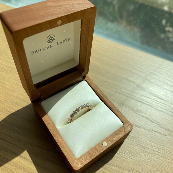 Brilliant Earth Riviera 2 cwt Lab Diamond Ring in 14k Rose Gold size 6.5 💍 - Picture 6 of 9